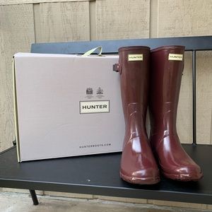 Hunter Huntress Rain Boots Wide Calf Boots 10